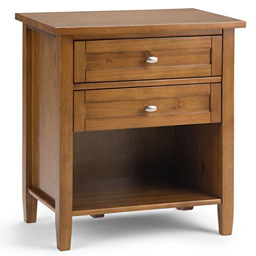 24 inches Wide Night Stand 2 Drawers 1 Shelf, For the Bedroom