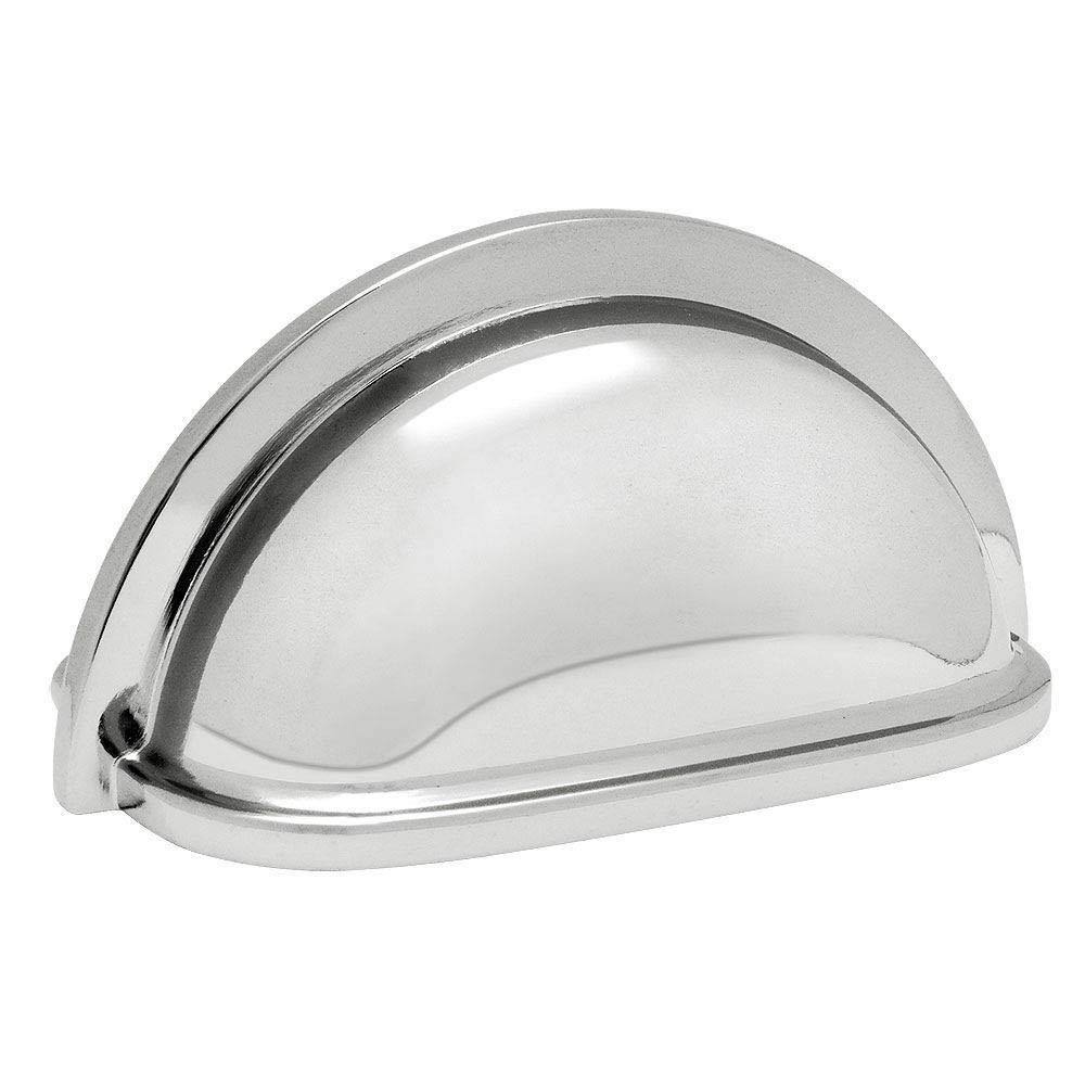 Cosmas 4310CH Polished Chrome Cabinet Hardware Bin Cup Drawer Handle Pull - 3x22 inch (76mm) Hole Centers - 25 Pack