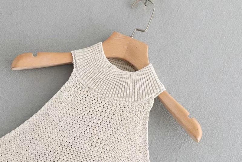 Women's Sleeveless Tops Knitted High Street Popular Tank