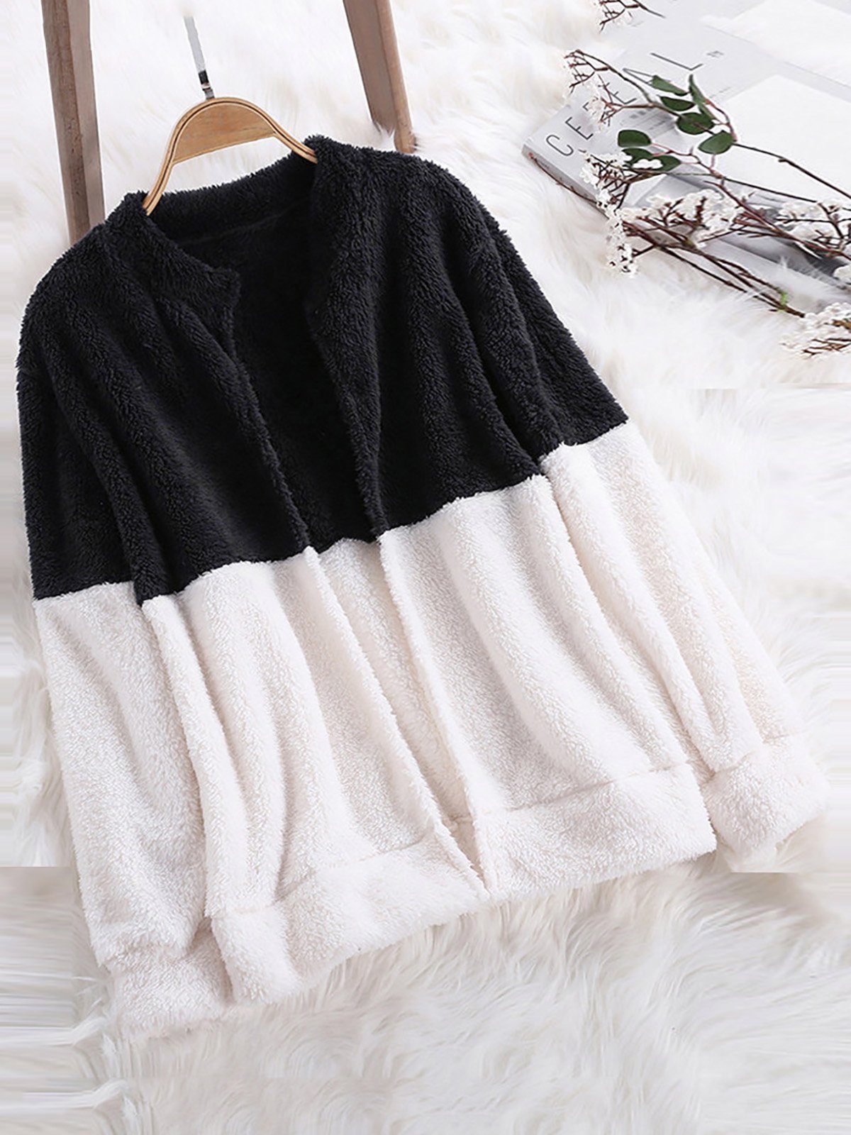 Stand Collar Long Sleeve Sweet Coats