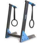 Fuel Pureformance Deluxe Dip Station with Olympic Rings �C Triceps and Biceps Workout EquipmentBlack/Blue