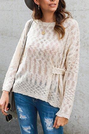 Long Sleeve Crew Neck Shift Shirts & Tops