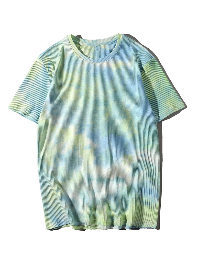 Men's Tie Dye Ribbed Drop Shoulder Tee