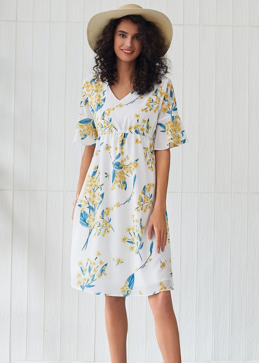 Summer V-Neck Floral Long Dress
