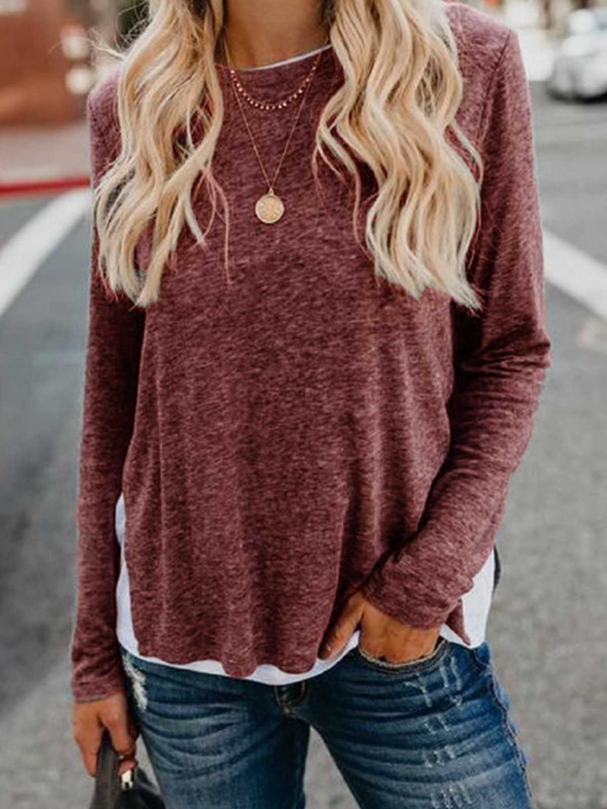 Long Sleeve Solid Cotton-Blend Shirts