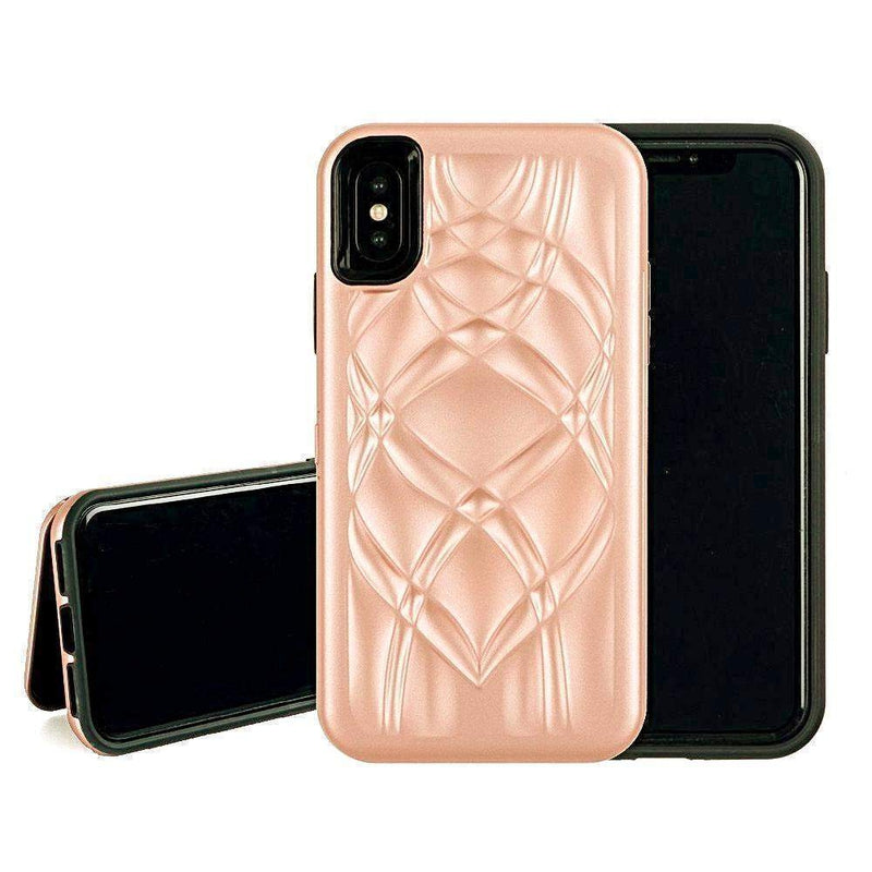 Rose Gold Mirror + Wallet Flip Case