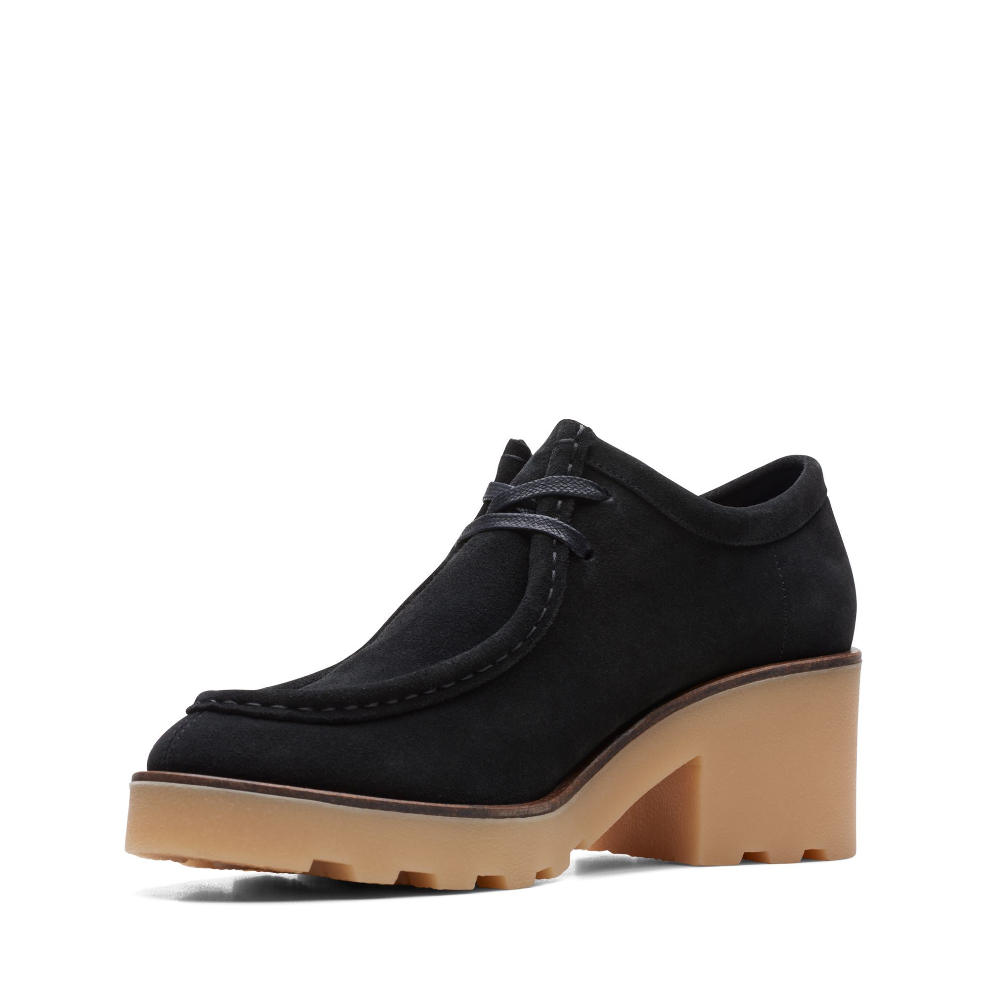 Women Wallabee Block Black Sde