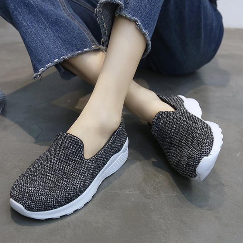 Women Mesh Fabric Sneakers Casual Comfort Slip On Shoes