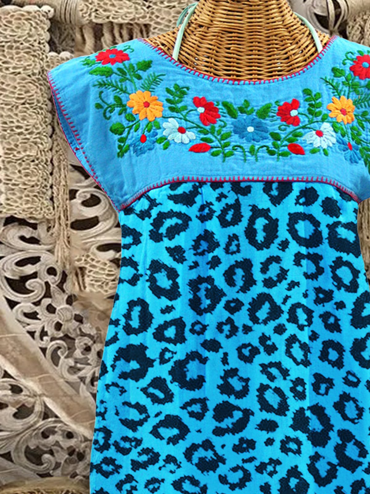 Floral Shift Crew Neck Shirts & Tops