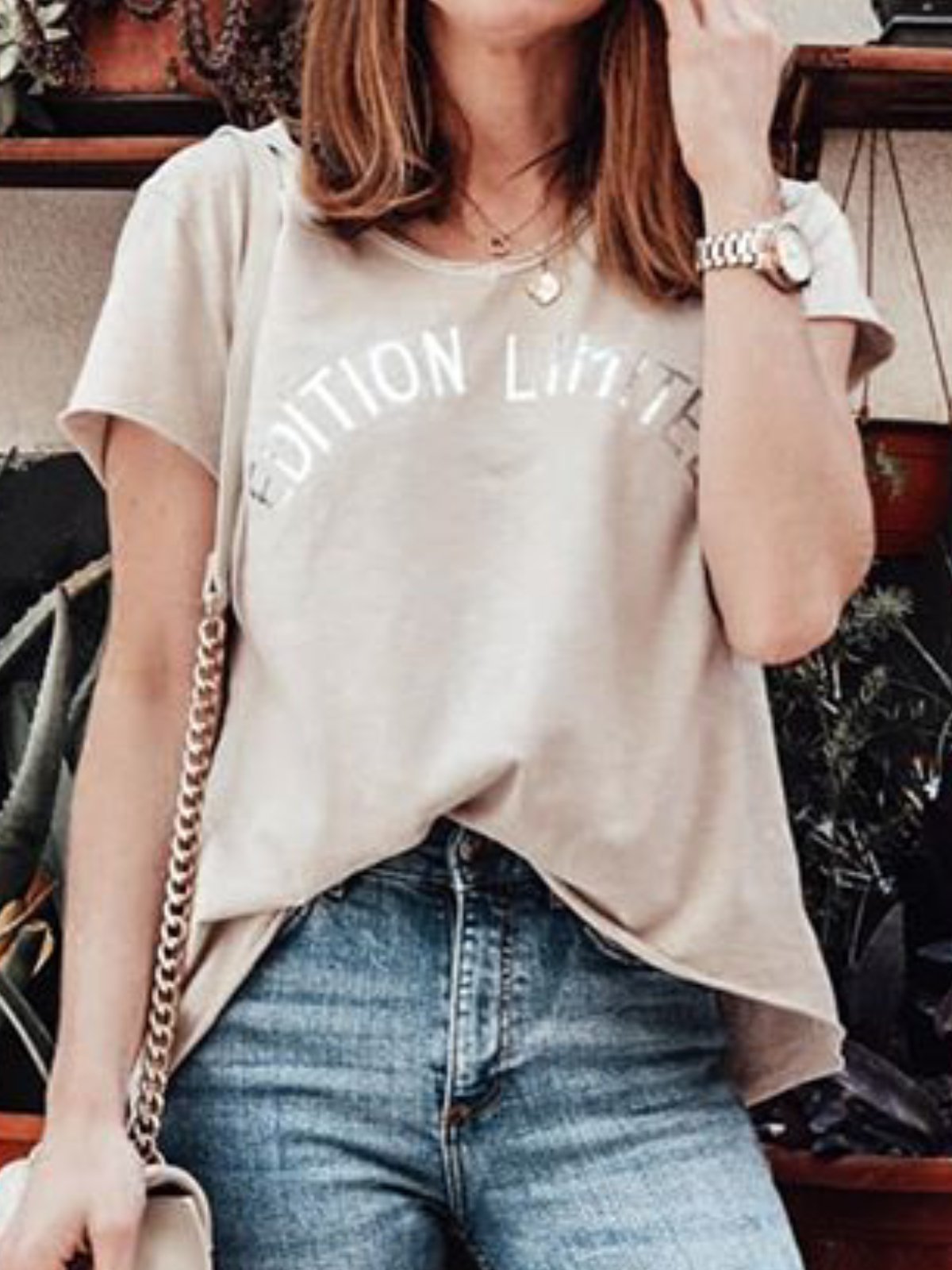 Women Casual Printing Tops Tunic T Shirt