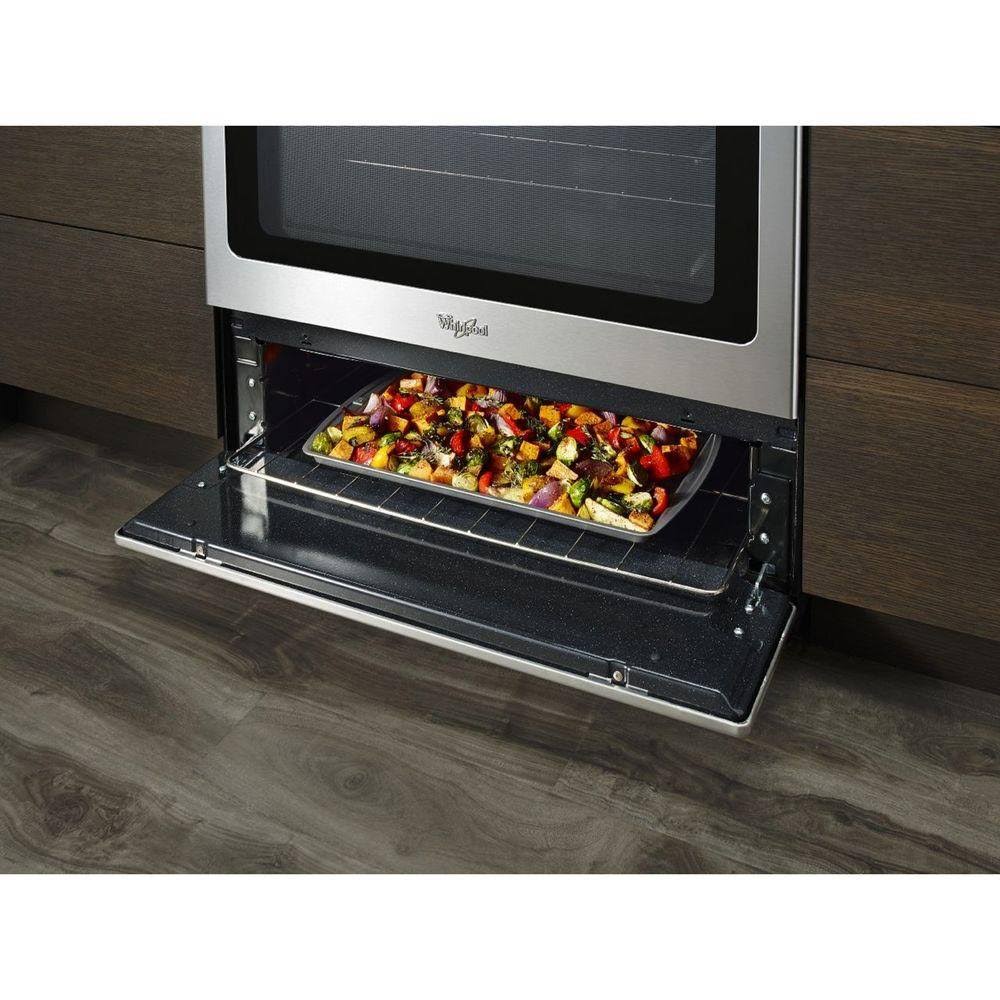 Whirlpool WFG505M0BS Gas Range with Broiler Drawer - Freestanding - 5.1 cu ft - Black/Stainless