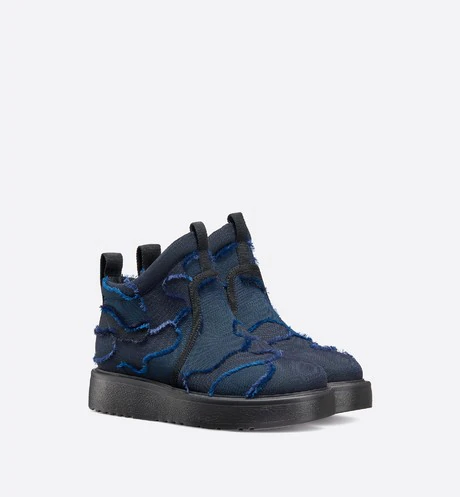 Nomad-D Ankle Boot Dark Blue Camouflage Taffeta