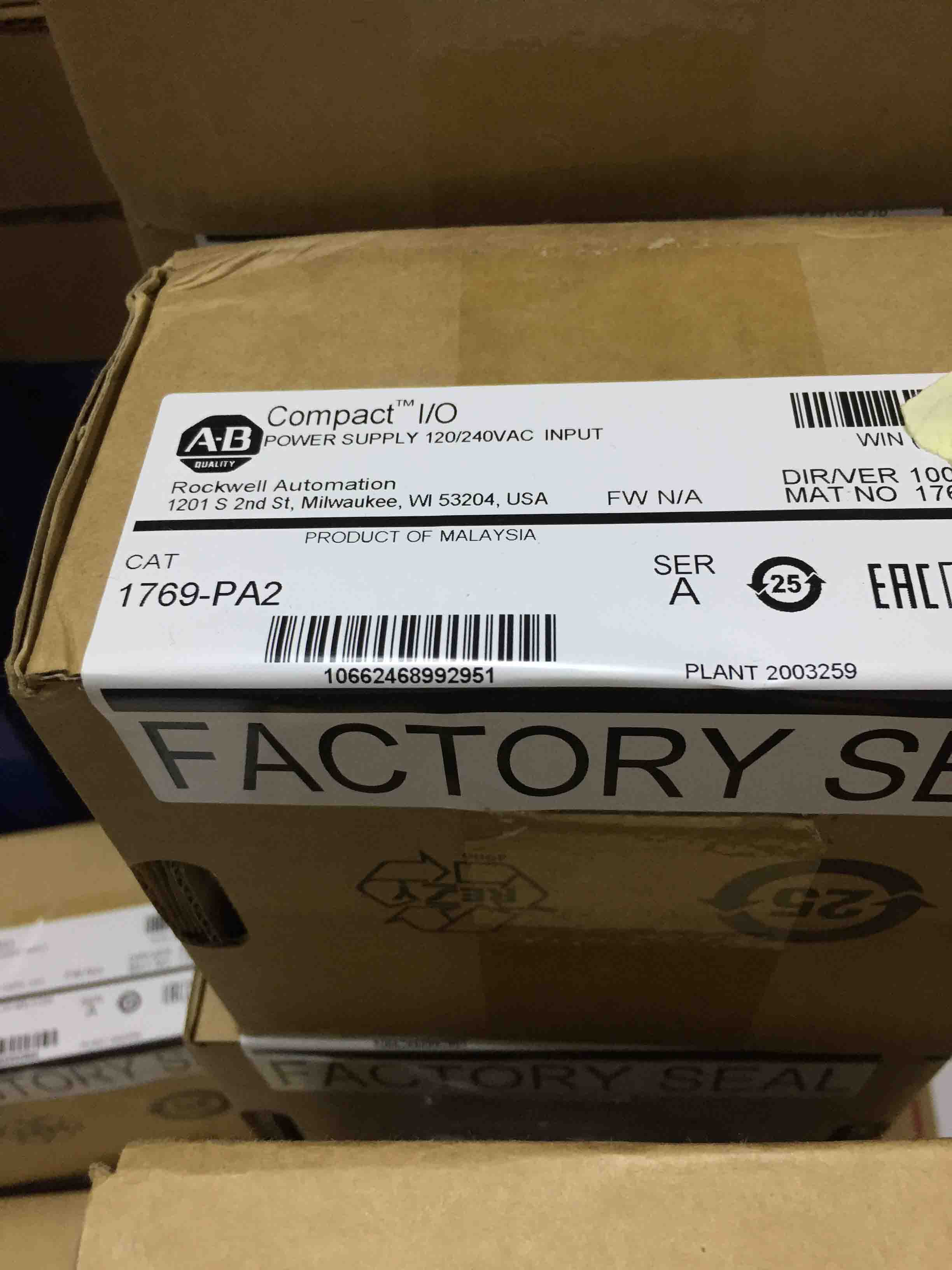 1769-PA2 Allen Bradley Original Brandy New Factory Sealed