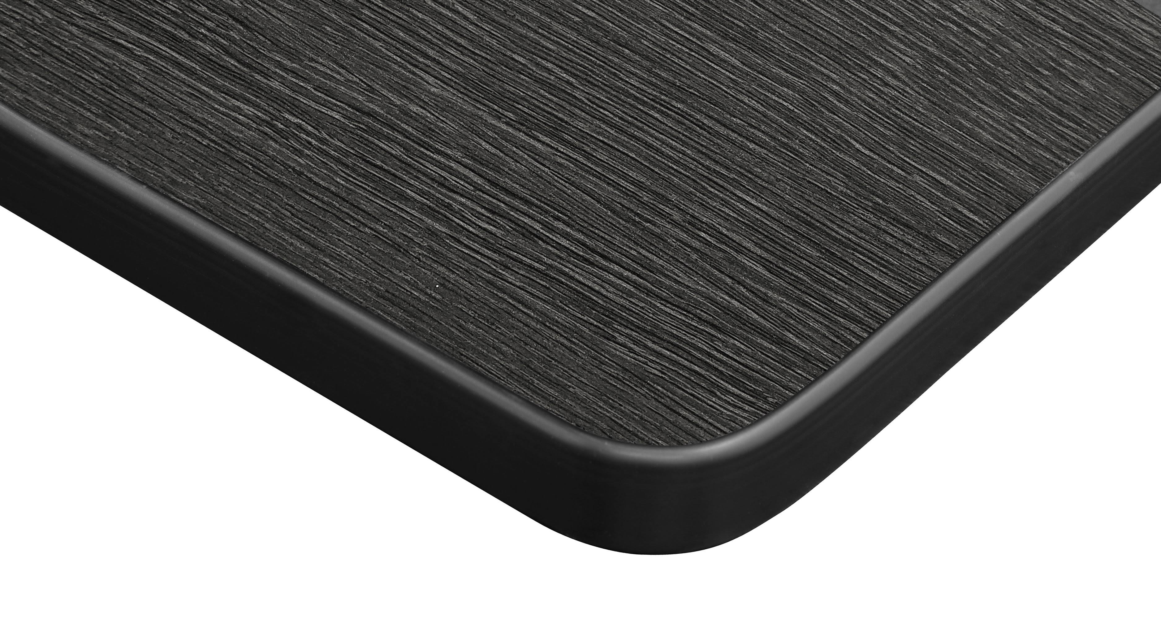 Regency Kahlo 48x22 Square Tapered Leg Table- Mocha Walnut/ Chrome