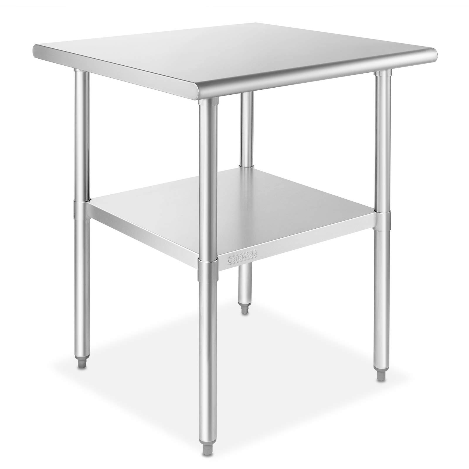 GRIDMANN NSF Stainless Steel 30 in. x 30 in. Commercial Kitchen Prep Work Table
