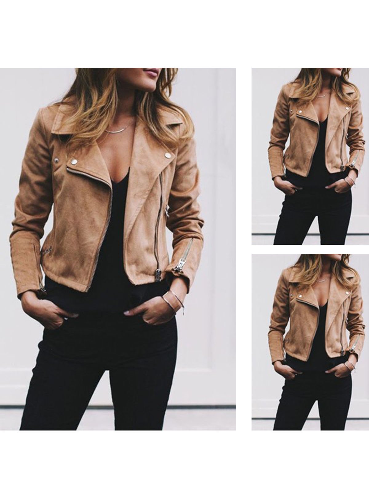 Casual Shawl Collar Bomber Jacket
