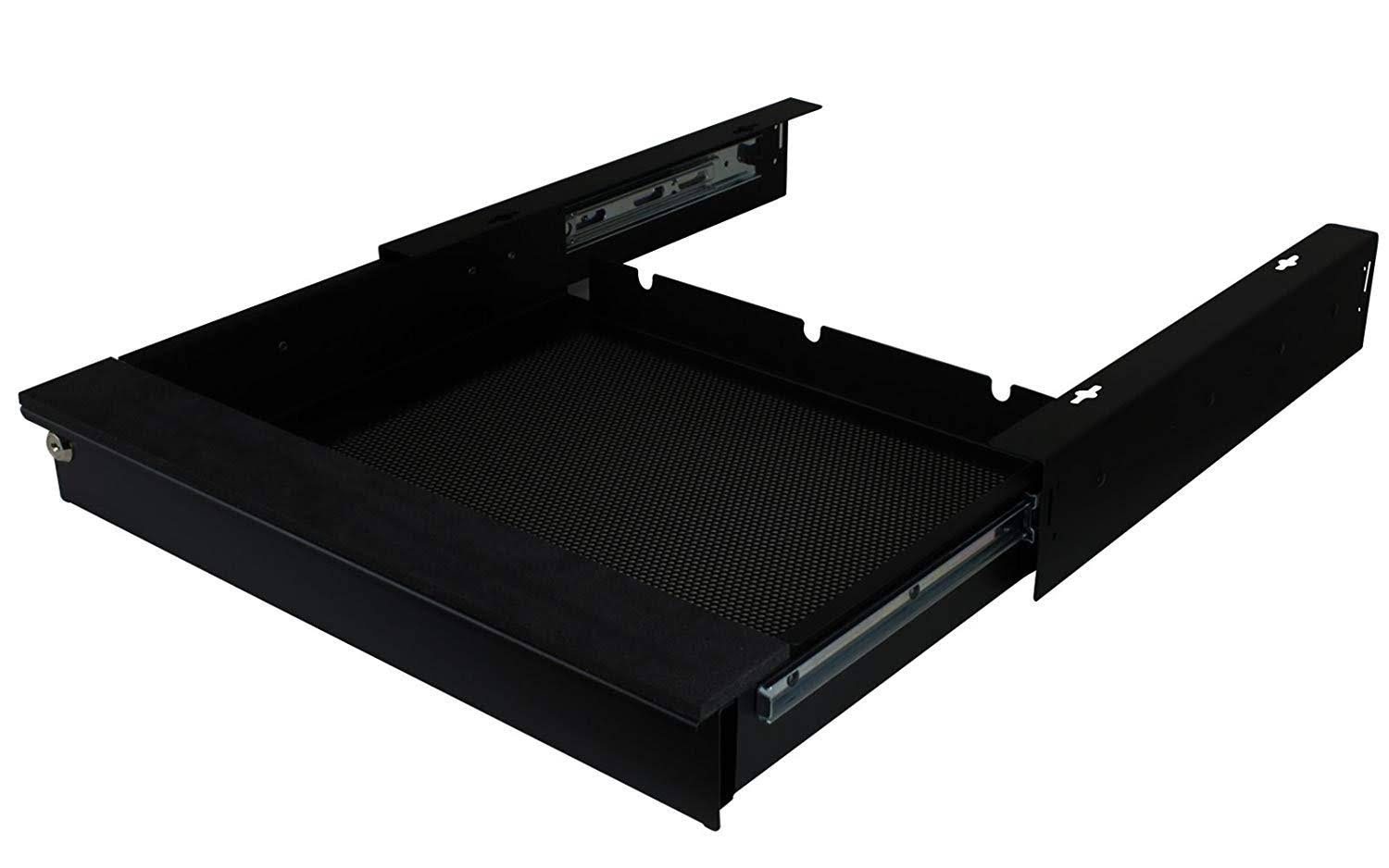 Penn Elcom Ex-6201b Universal 17x22 Lockable Vented Deep Version Laptop Security Drawer