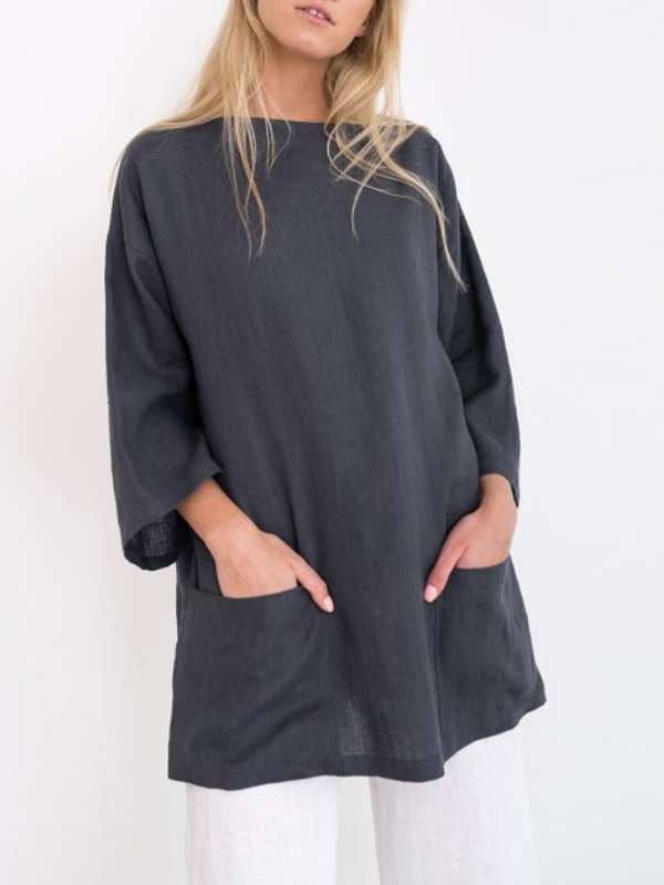 Long Sleeve Pockets Casual Shirts & Tops