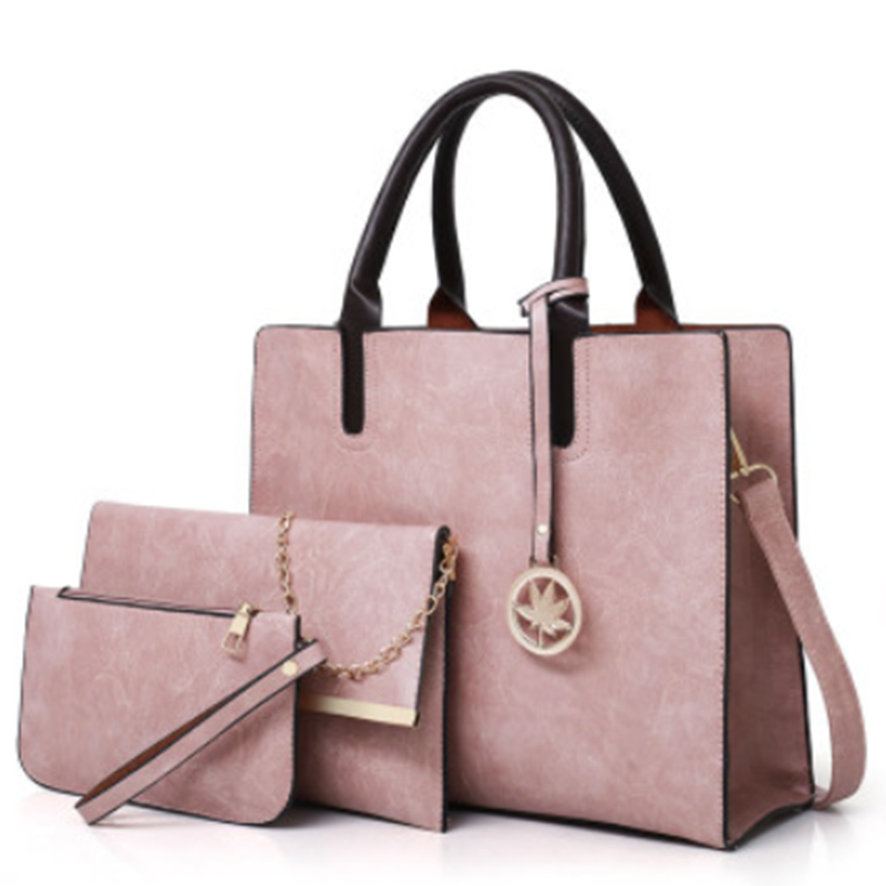 4 PCS Women Faux Leather Handbags Vintage Multi-function Crossbody Bags