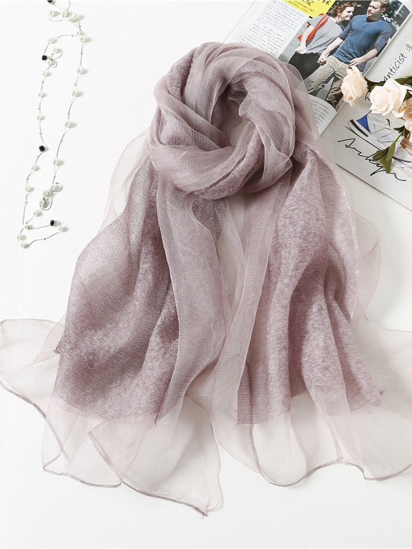 Silk wool scarves soft shawl