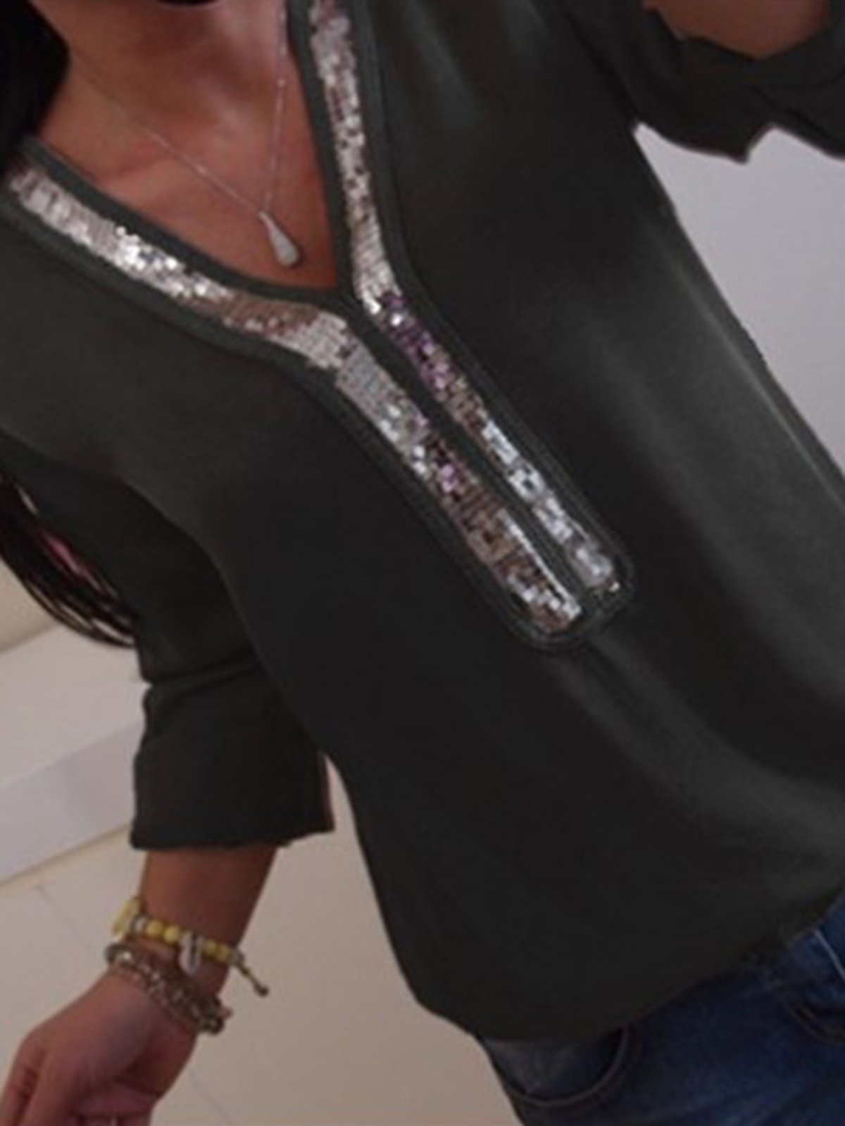 White Casual Cotton-blend Blouses & Shirt