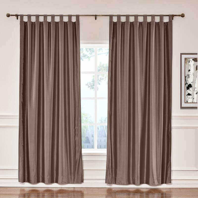 CUSTOM Lao Hang Zhou Brown Polyester Cotton Thermal Insulated Curtain