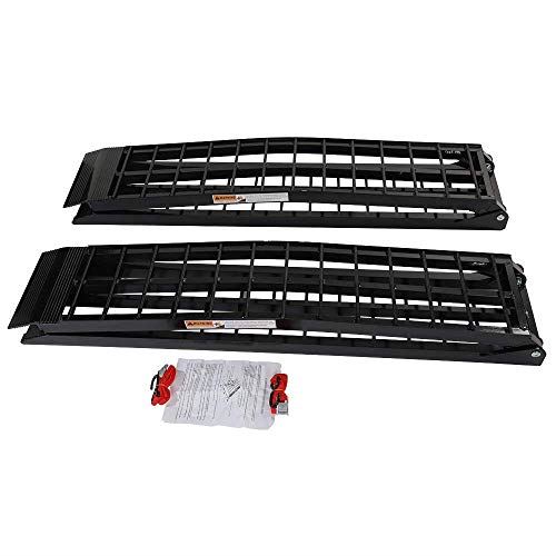 9 ft Folding Aluminum Motorcycle Loading Ramps w/ Pickup Trucks ATV UTV/1200 lbs