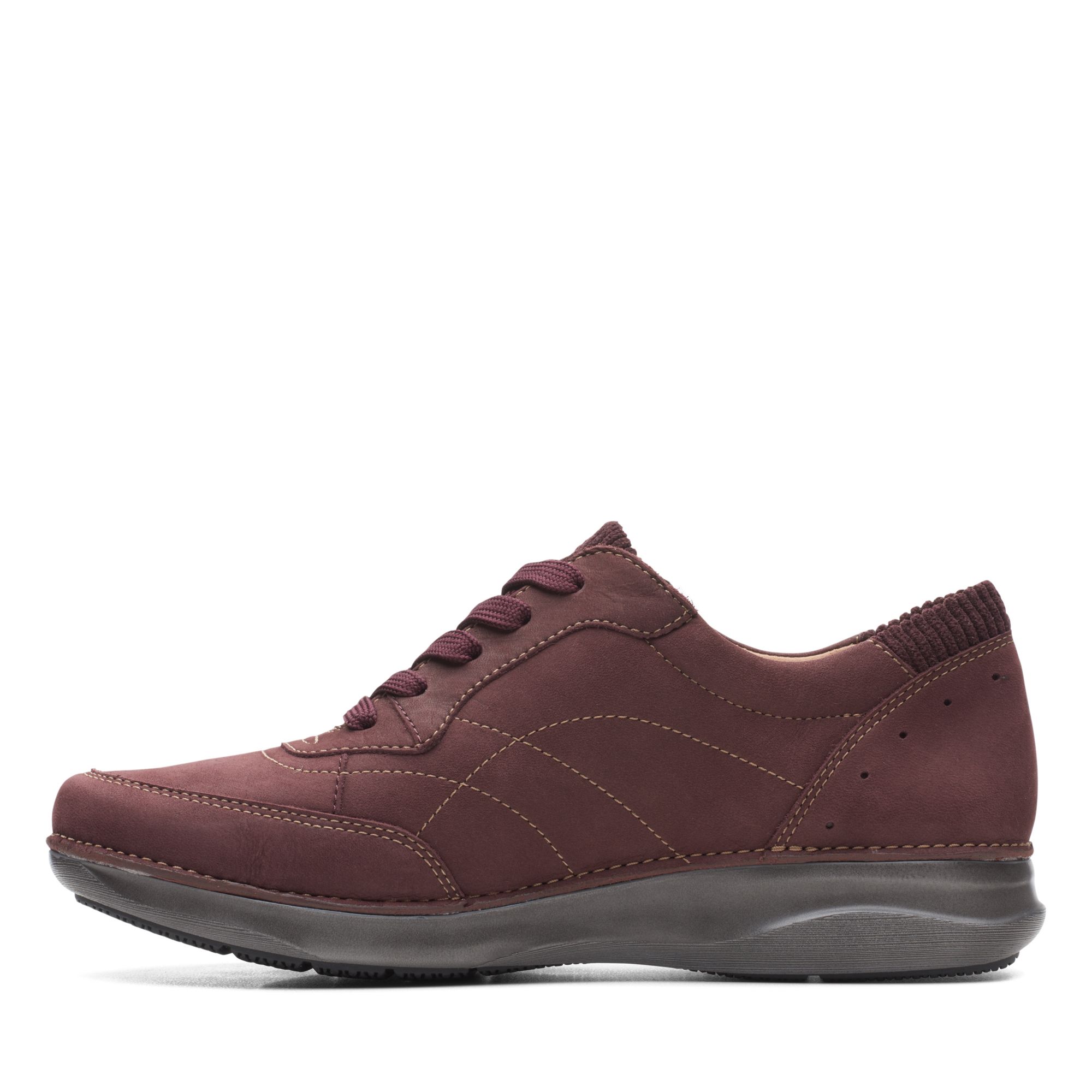 Women Appley Tie Burgundy Nubuck