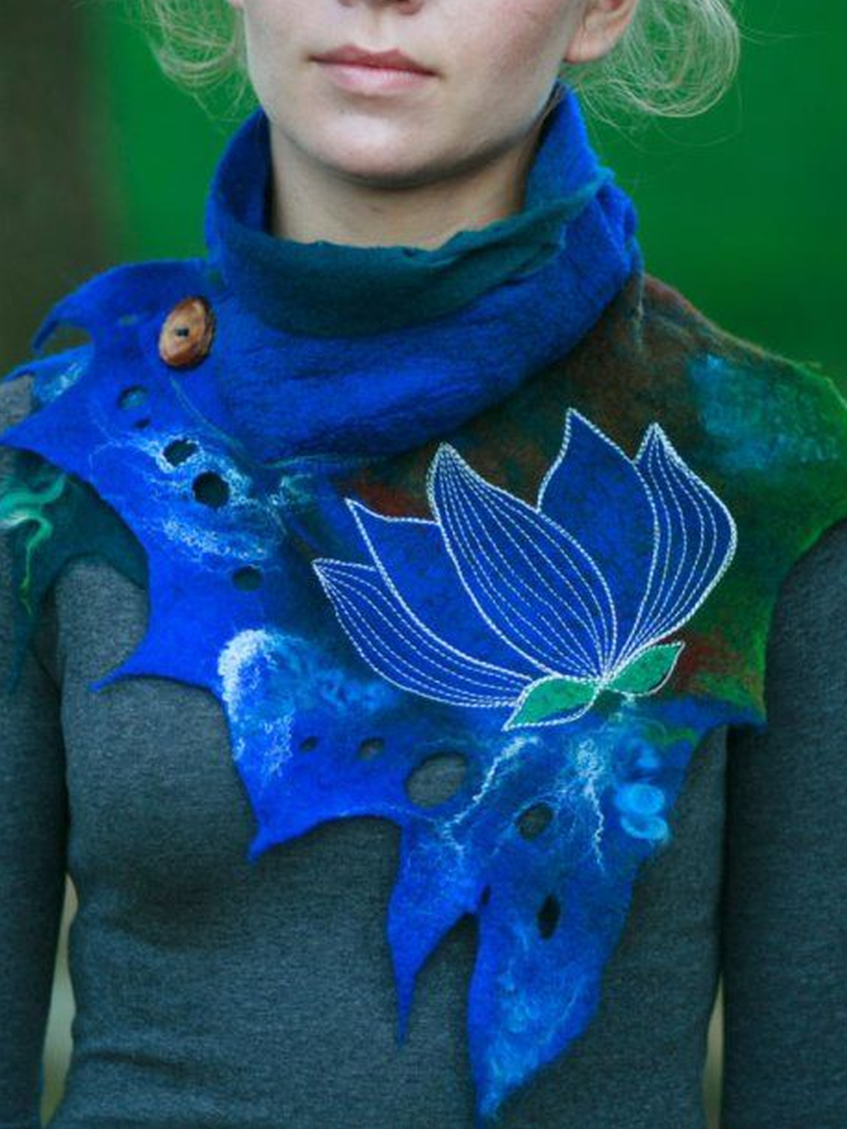 Casual Cotton-Blend Color-Block Scarves & Shawls