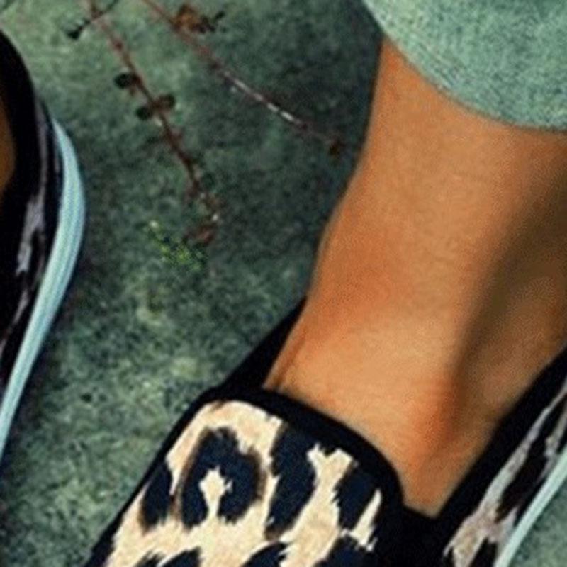 Leopard Flat Heel Spring/fall Date Flats