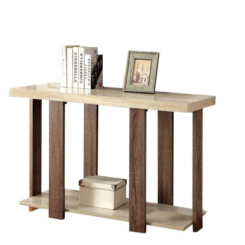 Furniture of America Alex Console Table in Light Oak Oak