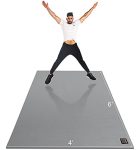 Gxmmat Large Exercise Mat 6��x4��x7mm, Thick Workout Mats for Home Gym Flooring, Extra Wide Non-Slip Durable Cardio Mat- Grey
