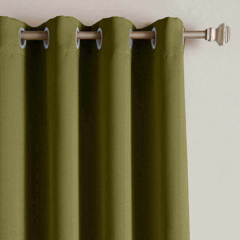 CUSTOM Edoardo Olive Green Outdoor Curtain