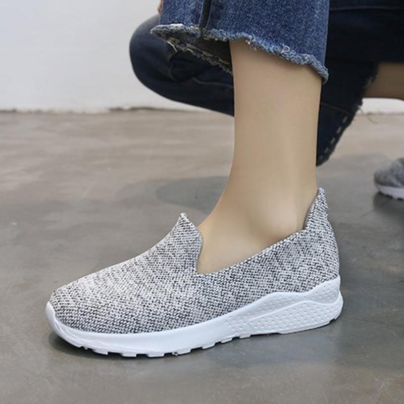 Women Mesh Fabric Sneakers Casual Comfort Slip On Shoes