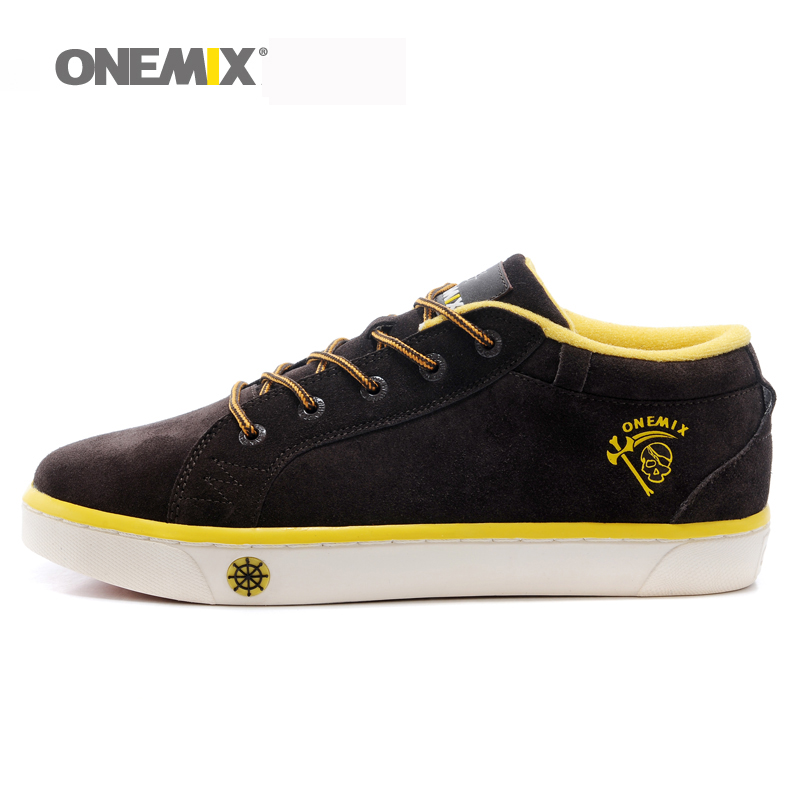 ONEMIX Brand Men's Skateboarding Shoes Lace Up Sneakers for Men with Low Upper Flat Shoes High Quality Men's Sport Shoes 1062