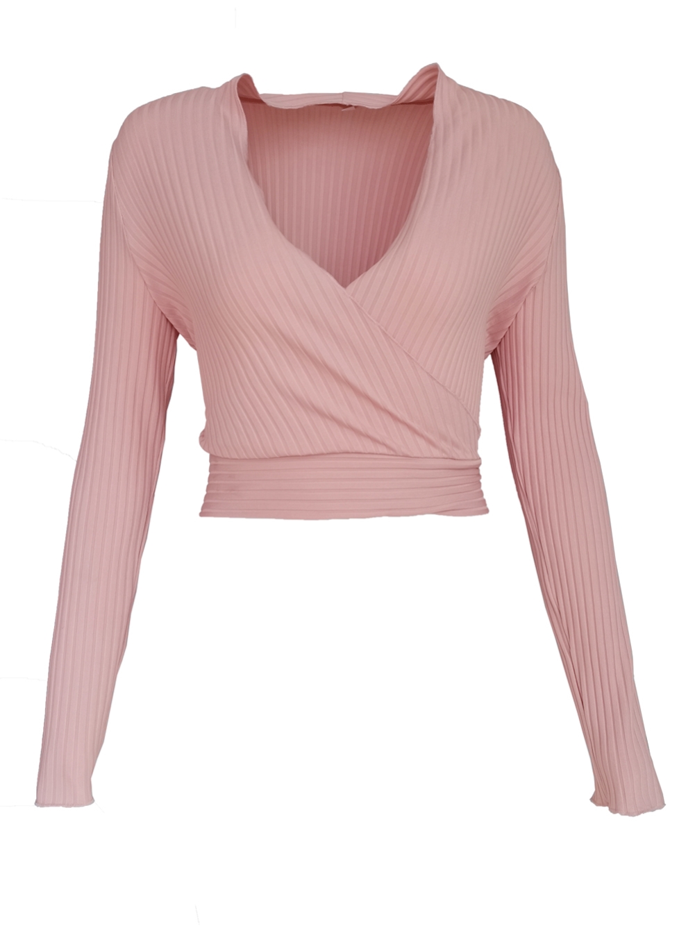 Falls Long Sleeve Wrapped Crop Top