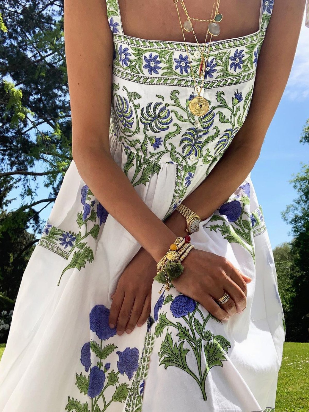 Sleeveless Plus Size Printed Dress