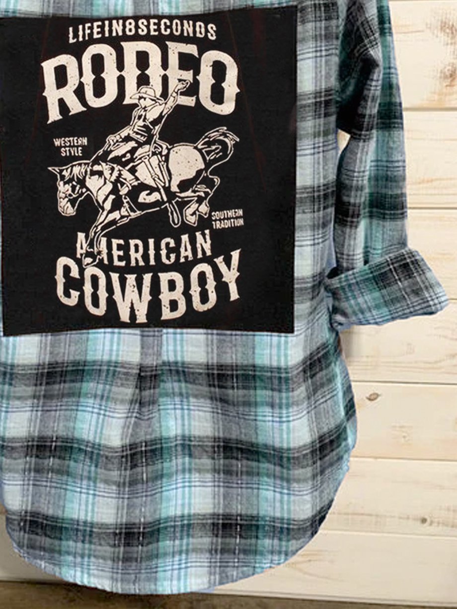 Long Sleeve Vintage Shirt Collar Shift Shirts & Tops