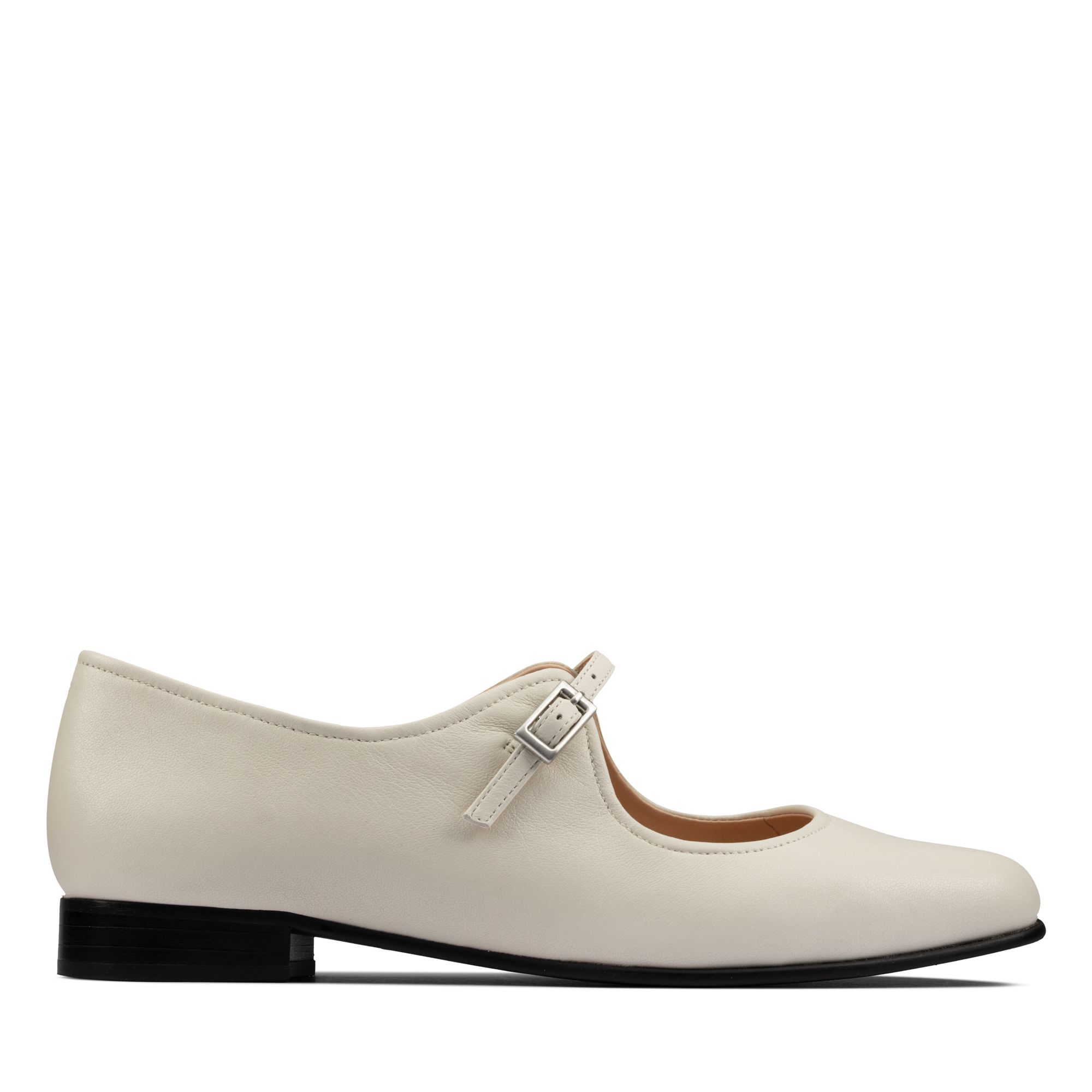 Women  Pure Flat White Leather