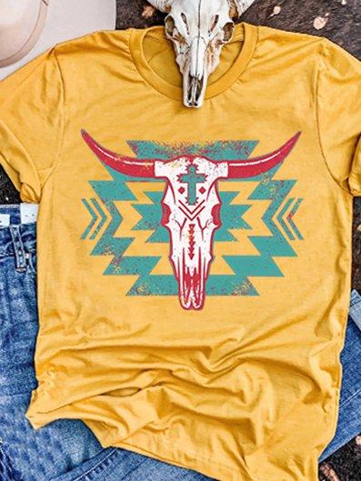 Yellow Shift Cotton Casual Shirts & Tops