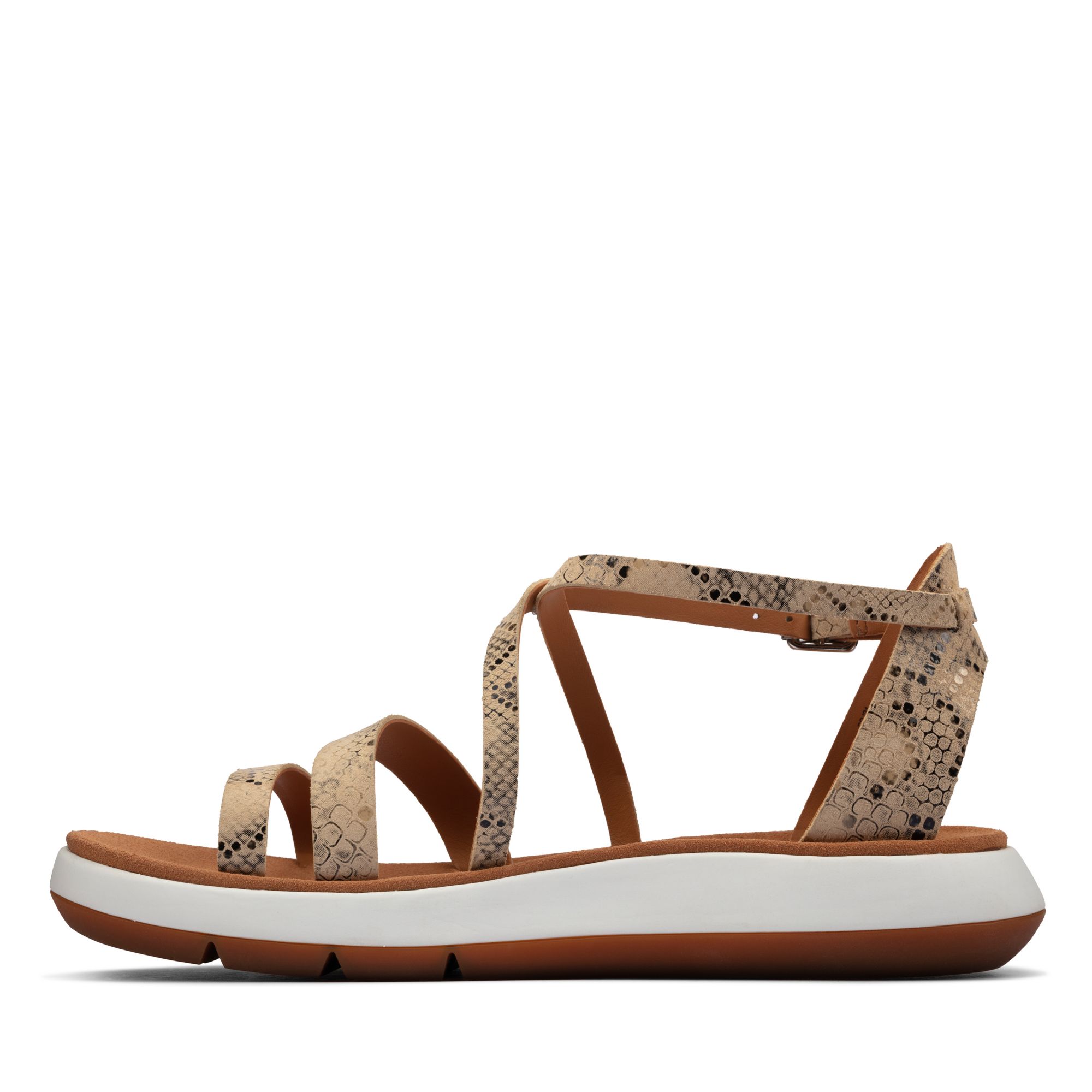 Women Sandals Jemsa Strap Taupe Snake