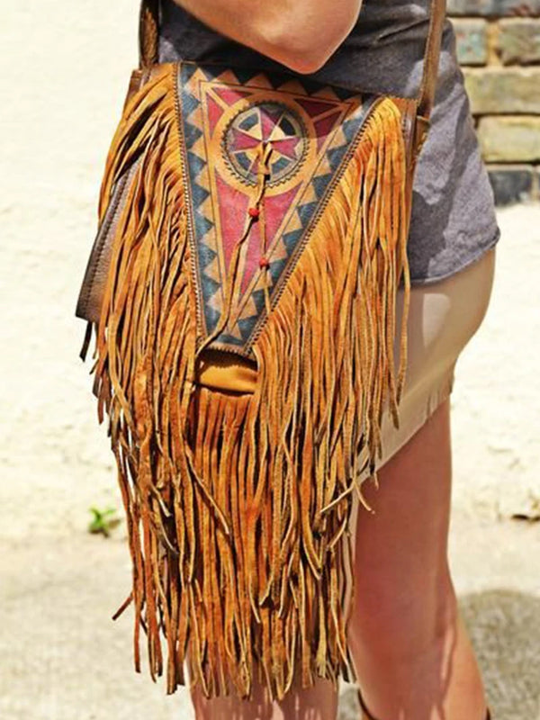 Yellow Beach Faux Suede Shoulder Bags