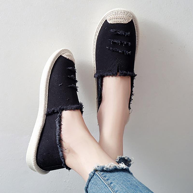Women Canvas Loafers Casual Comfort Flat Shoes