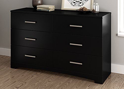 South Shore Gramercy 6-Drawer Double Dresser with Brushed Nickel Handles
