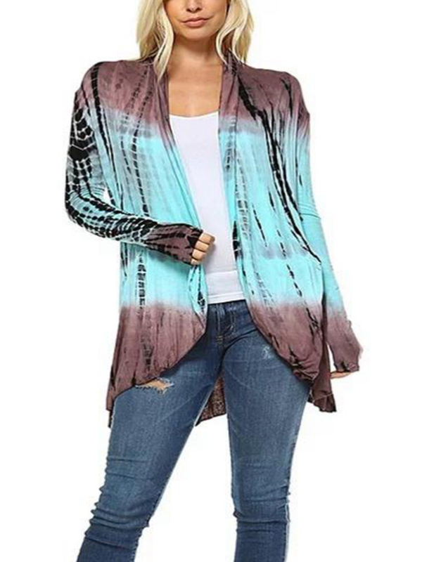 Floral Cotton V Neck Long Sleeve Printed Coat