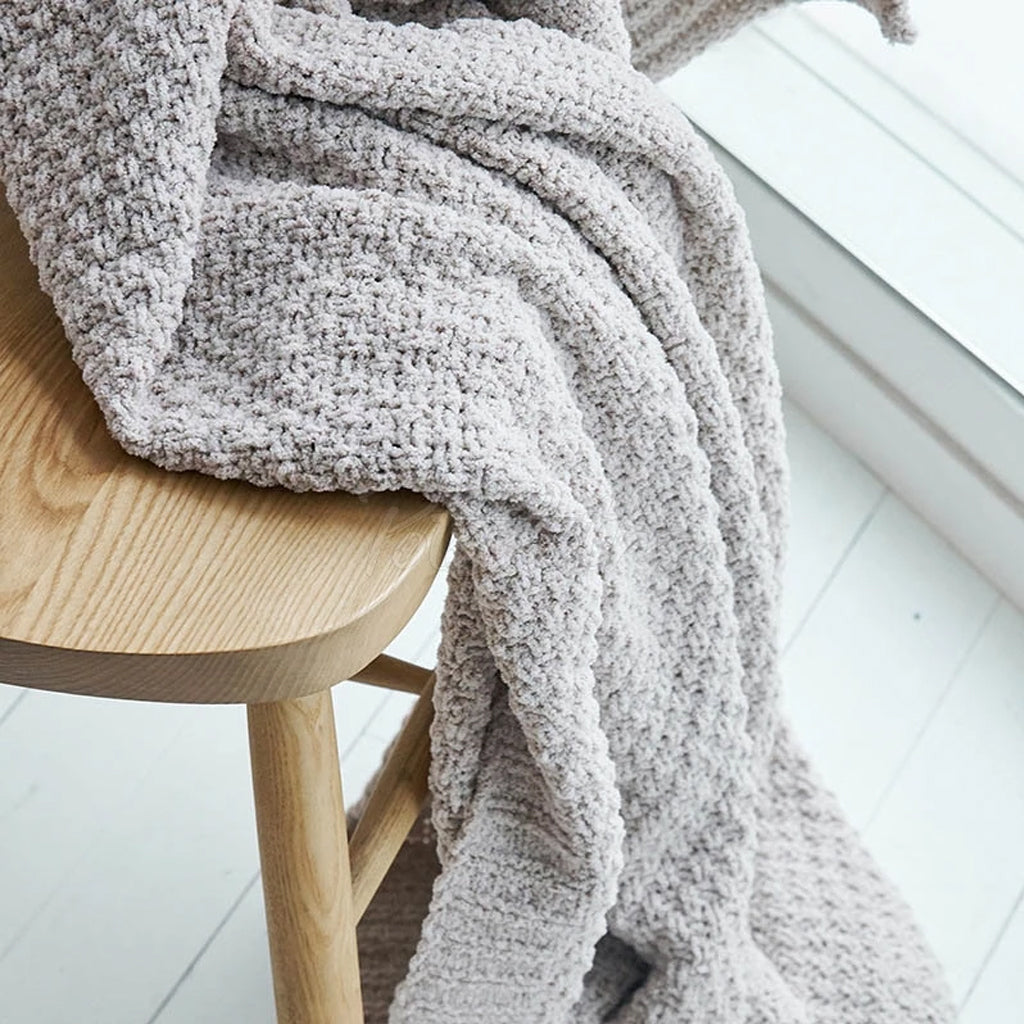 Solid Crochet Knit Blankets