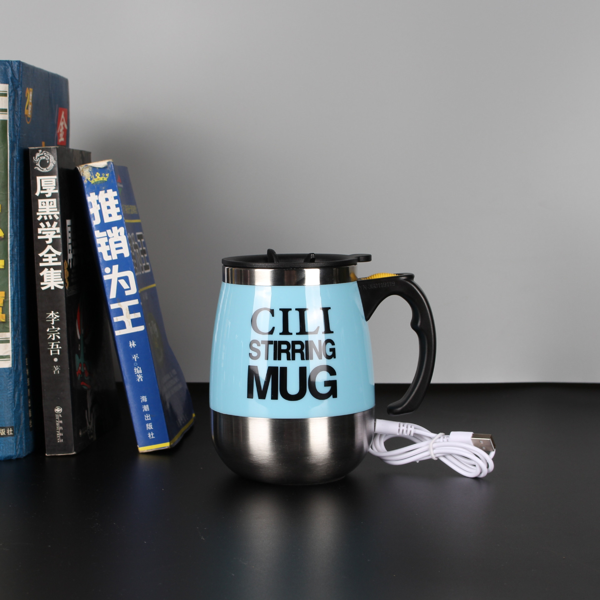 厂家直销USB接口充电带灯磁化搅拌杯咖啡杯情侣咖啡奶茶杯可印刷