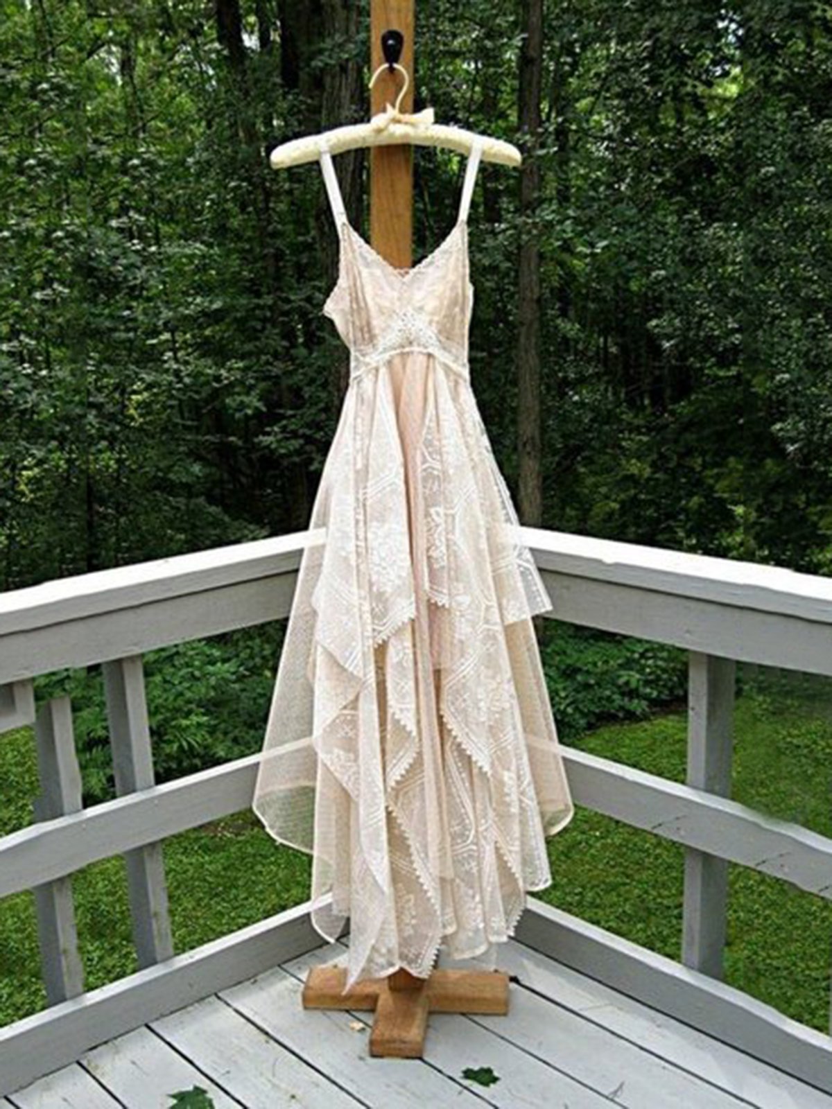 Lace suspender dress