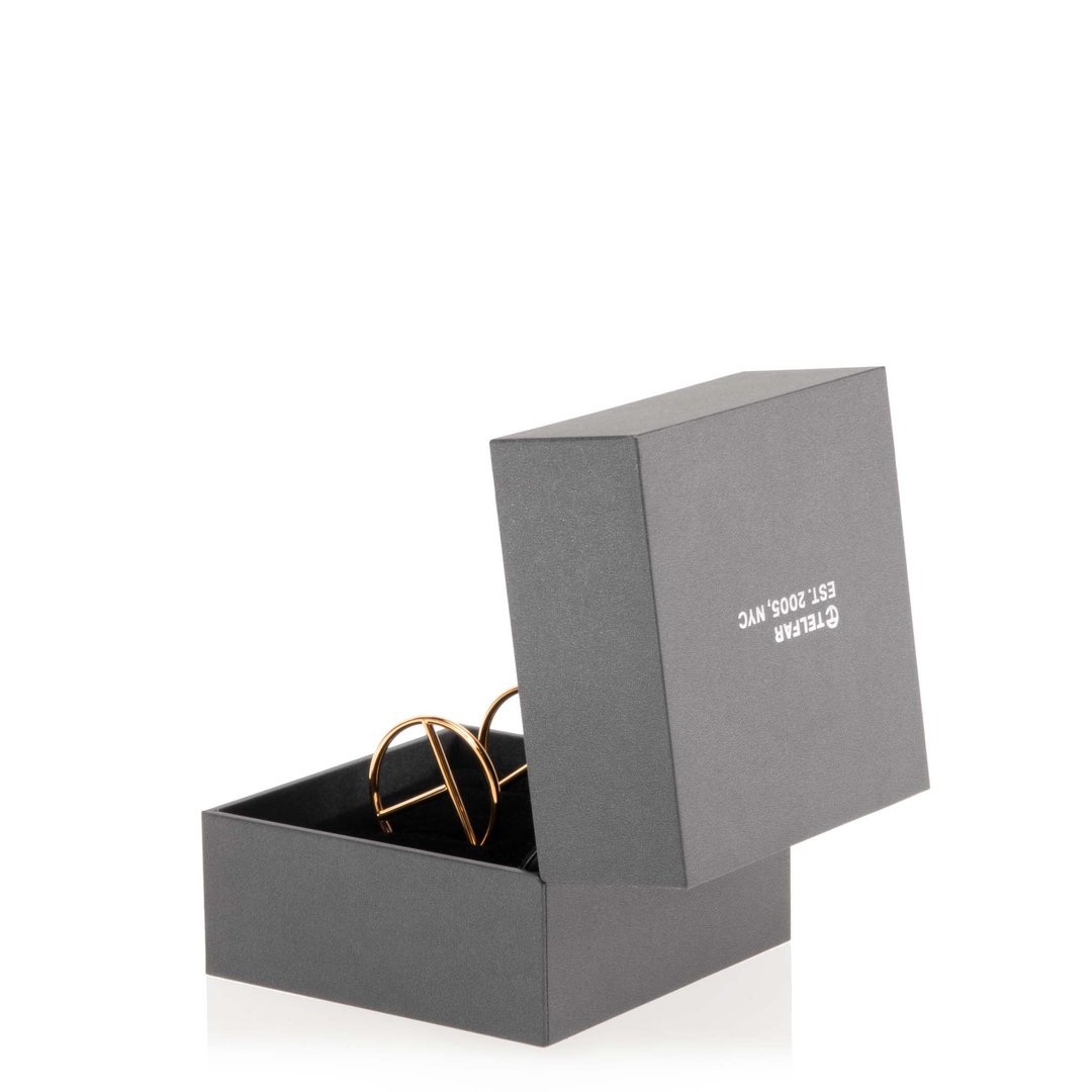 Medium Logo Hoop Earring - Gold