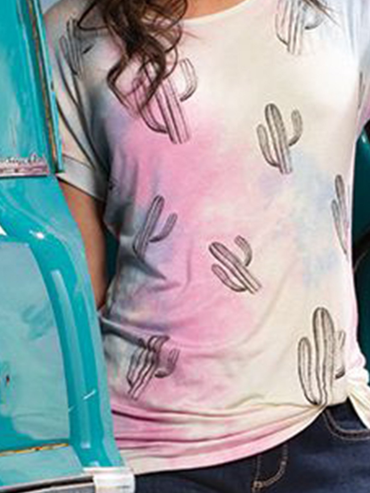 Plants Short Sleeve Casual Crew Neck Shirts & Tops